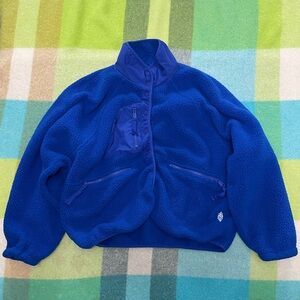 Free People Movement Hit The Slopes Fleece Jacket Blue Women’s